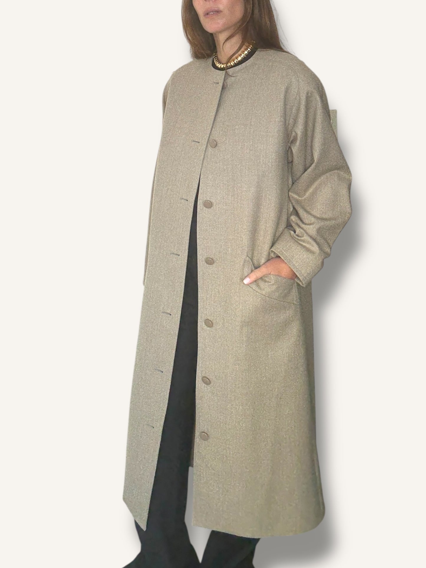 Taupe Boxy Coat