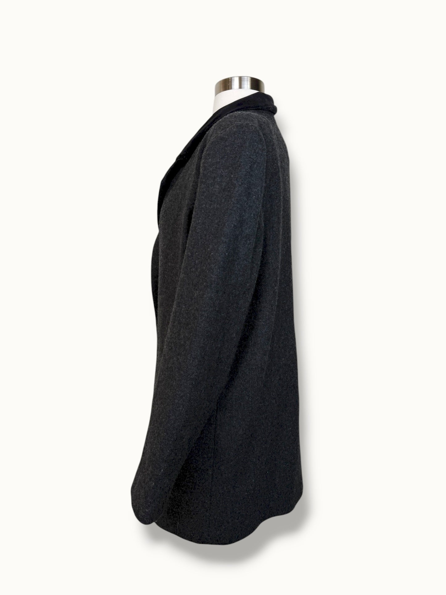 Wool Blazer with Velvet Collar