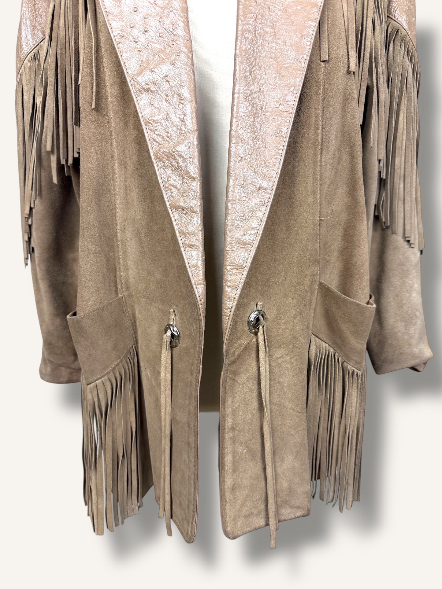 Fringe Beige Coat