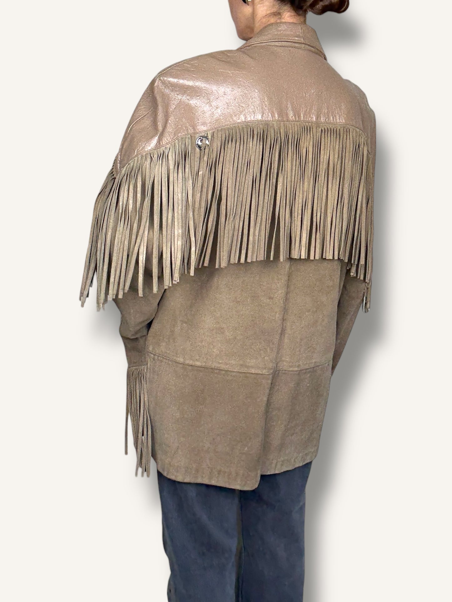 Fringe Beige Coat