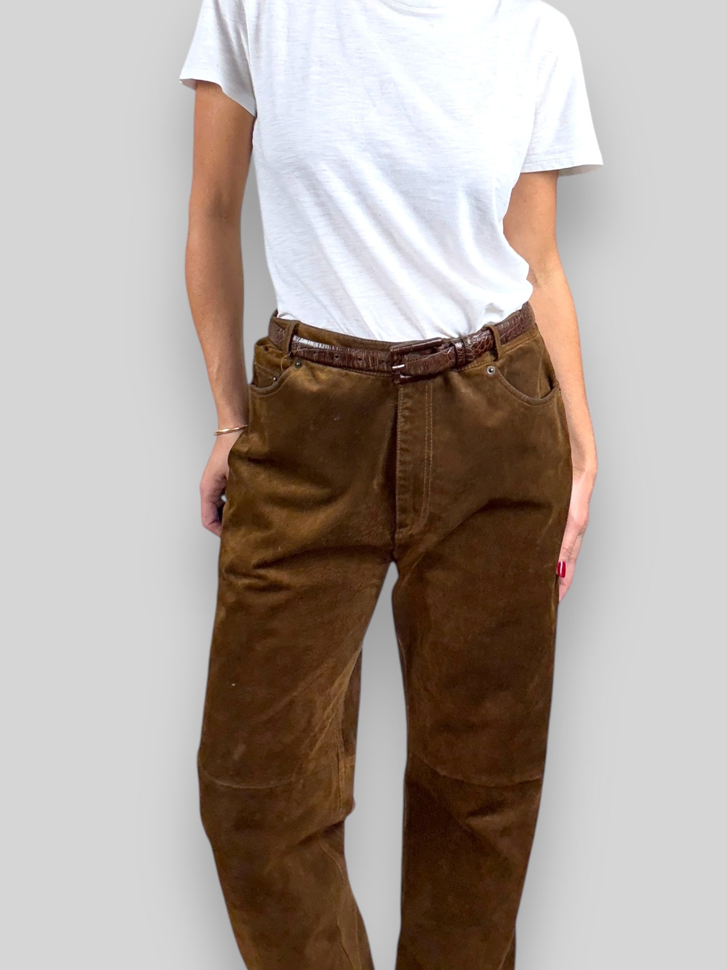 Suede Pants