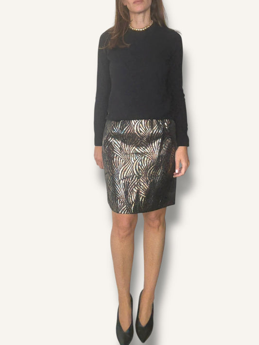 Metallic Pencil Skirt