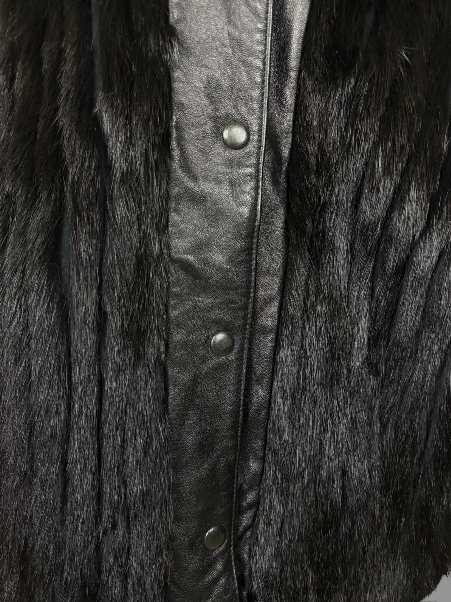Leather & Mink Convertible Jacket