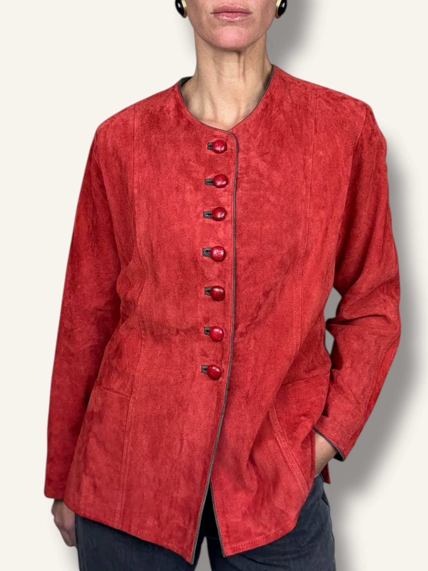 Terracotta Suede Jacket