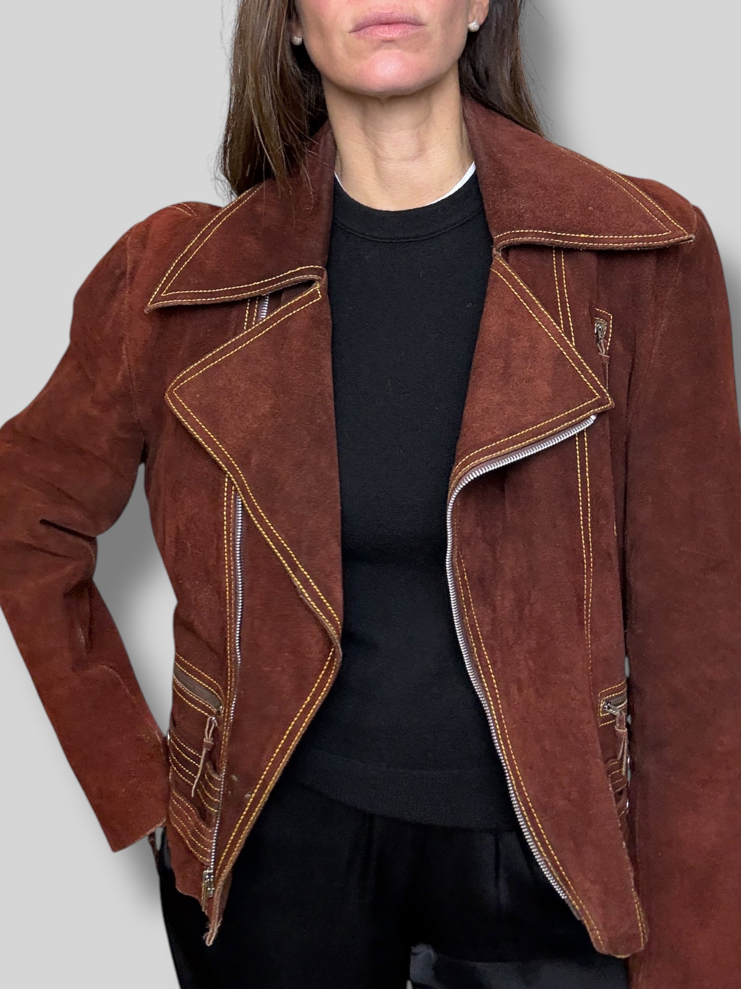 Suede Moto Jacket