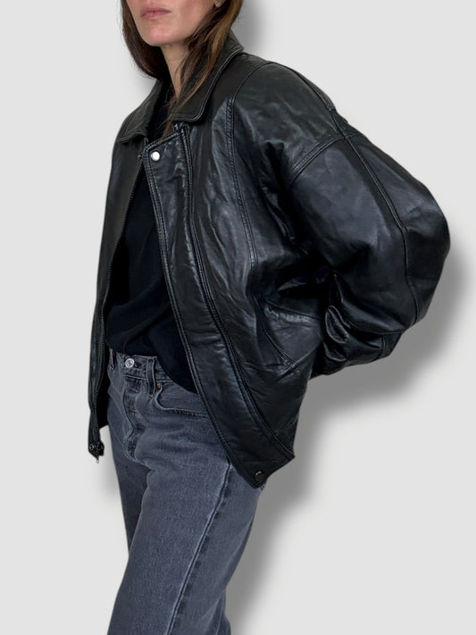Leather Bomber Jacket