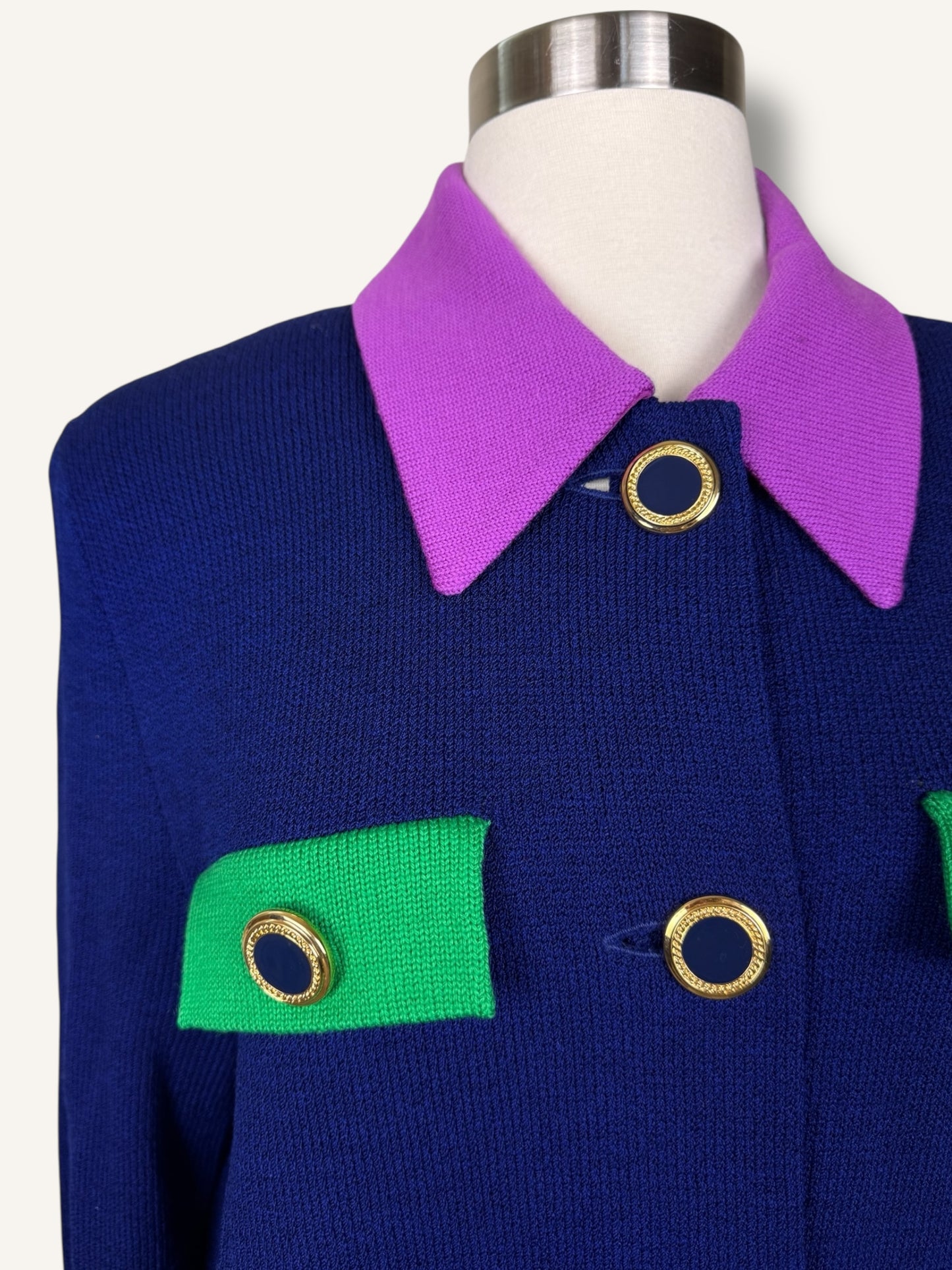 Color block Knit Jacket