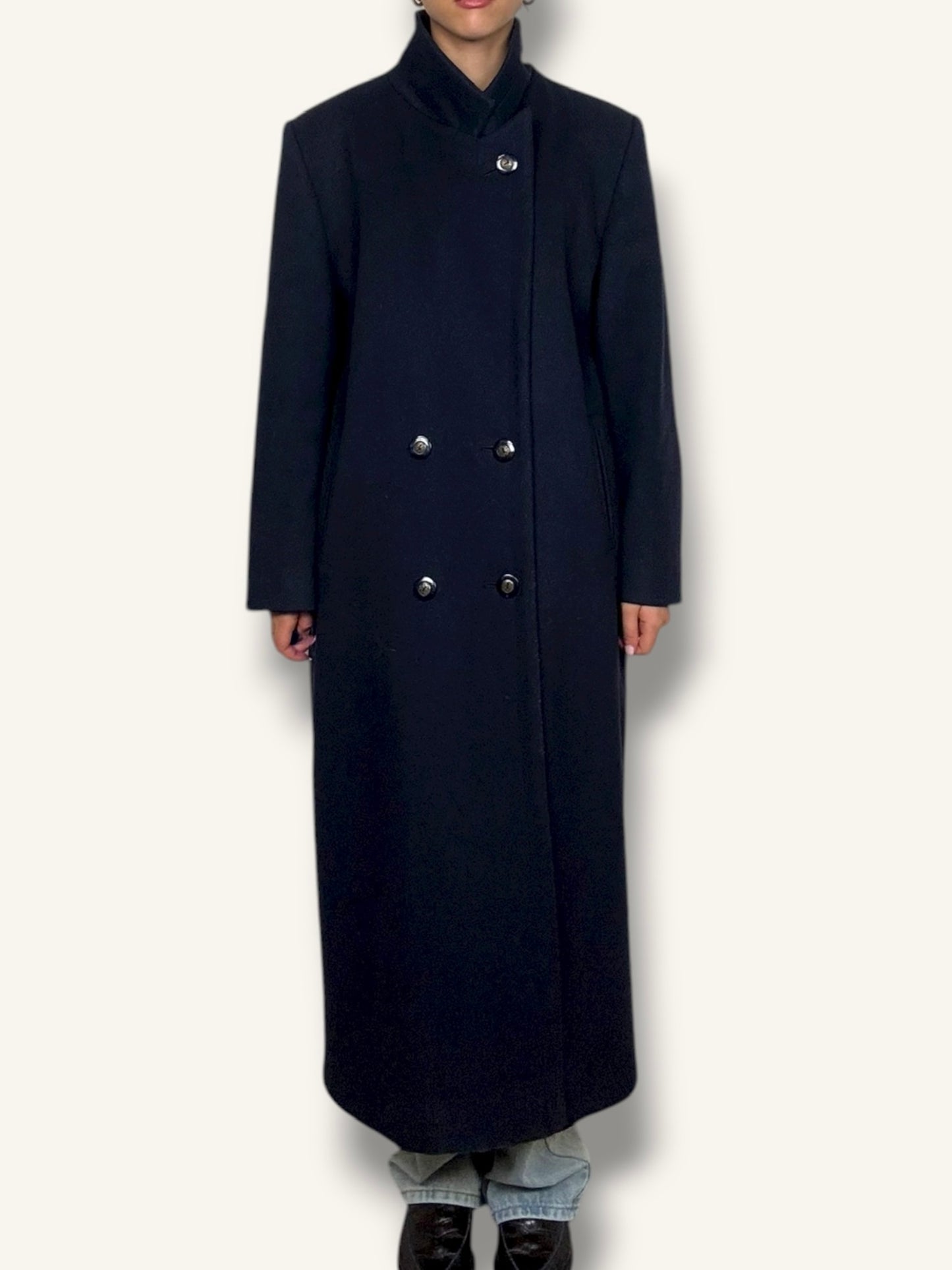 Navy Wool Coat