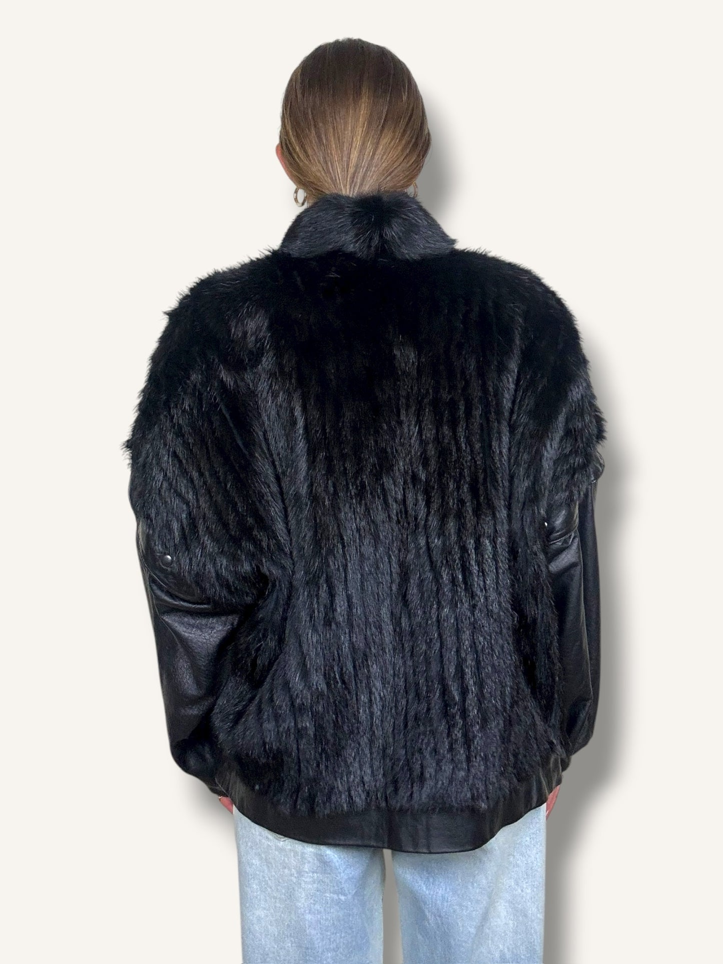Leather & Mink Convertible Jacket