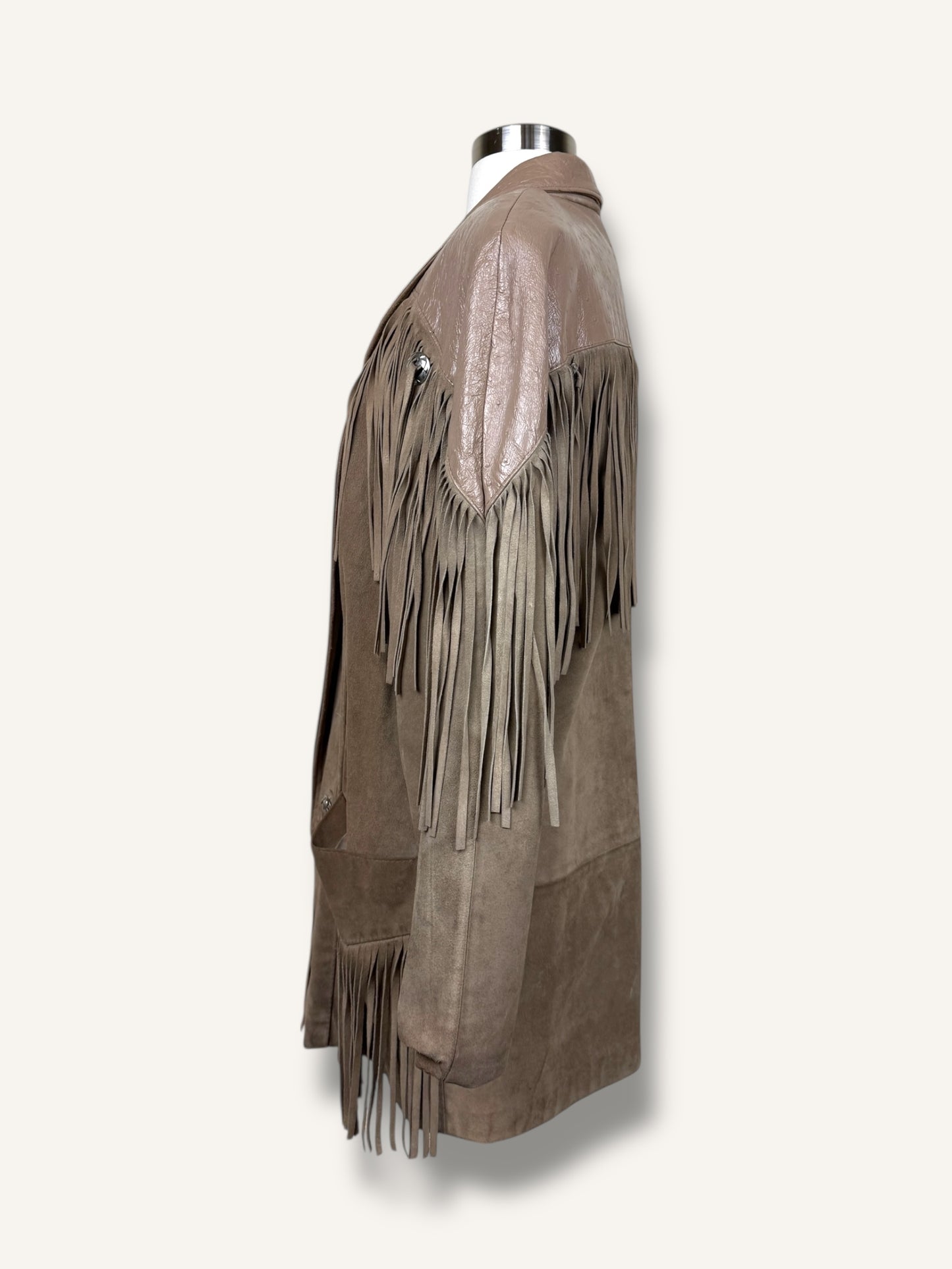 Fringe Beige Coat