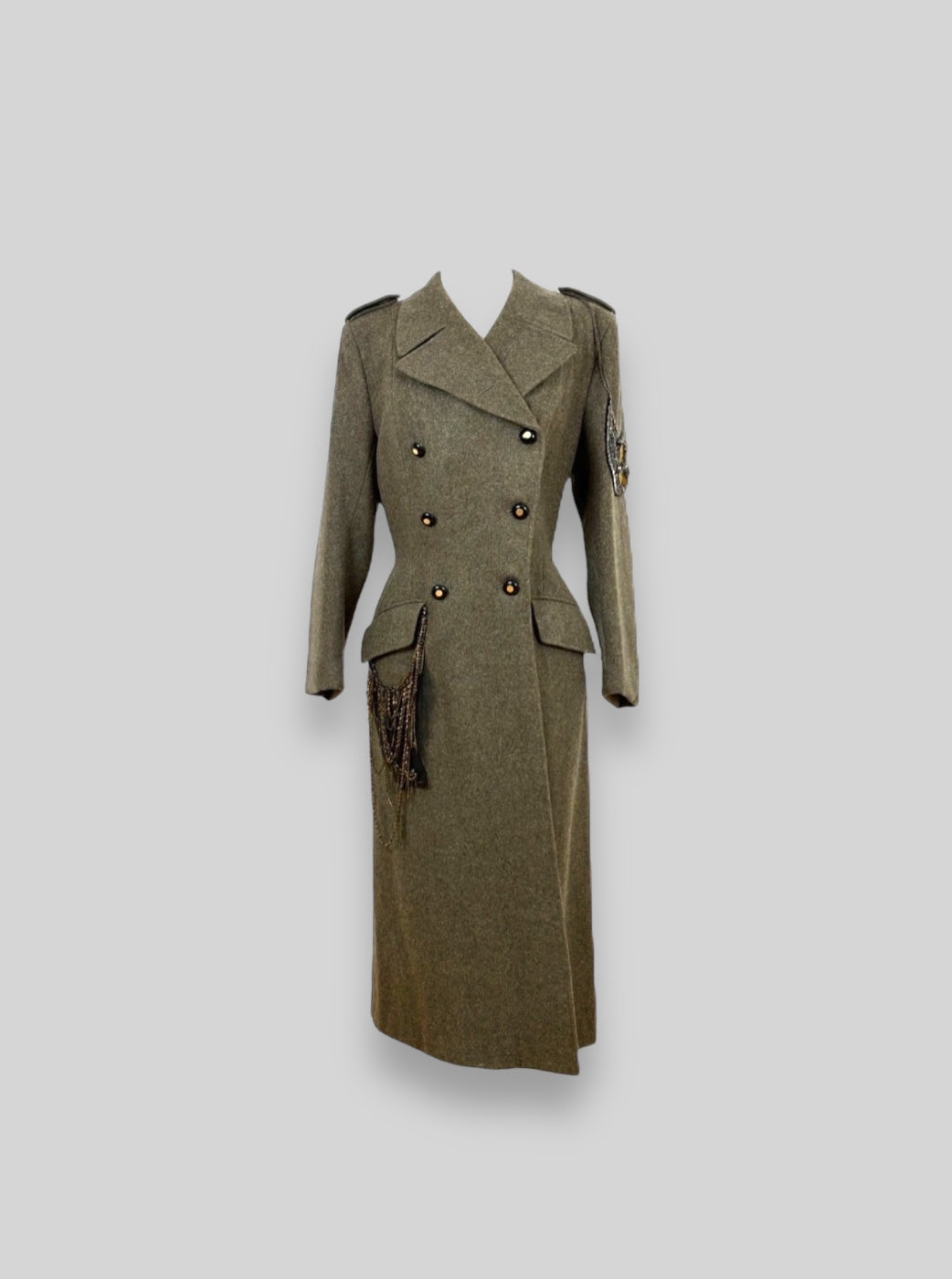 Vintage Coat Adorned by Jen Wonders