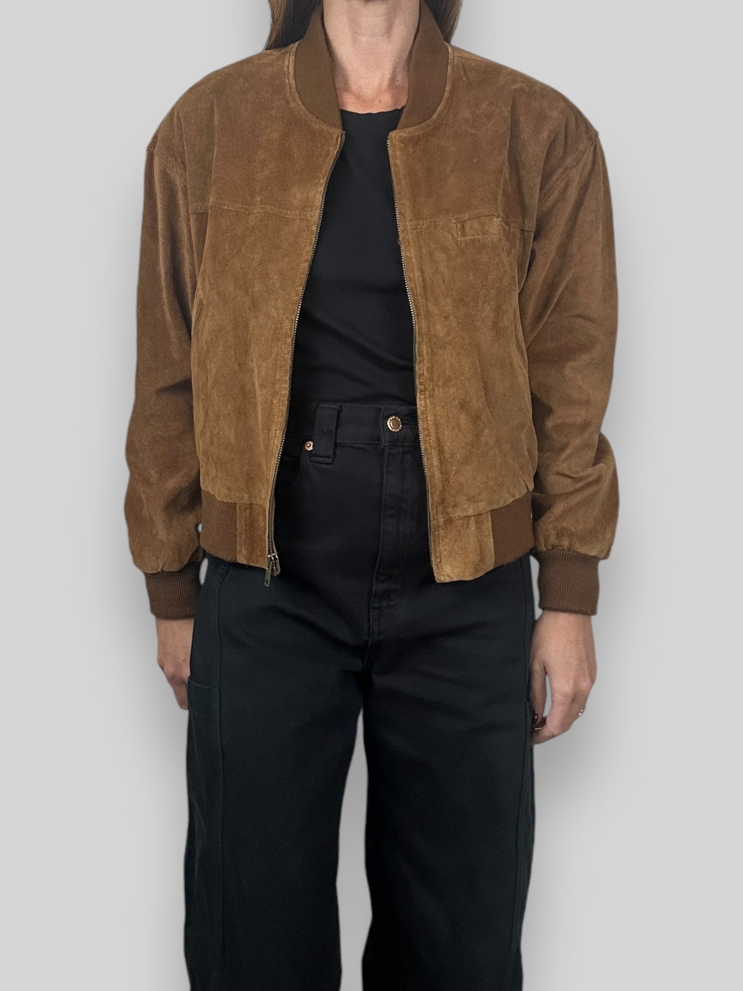 Suede Bomber Jacket