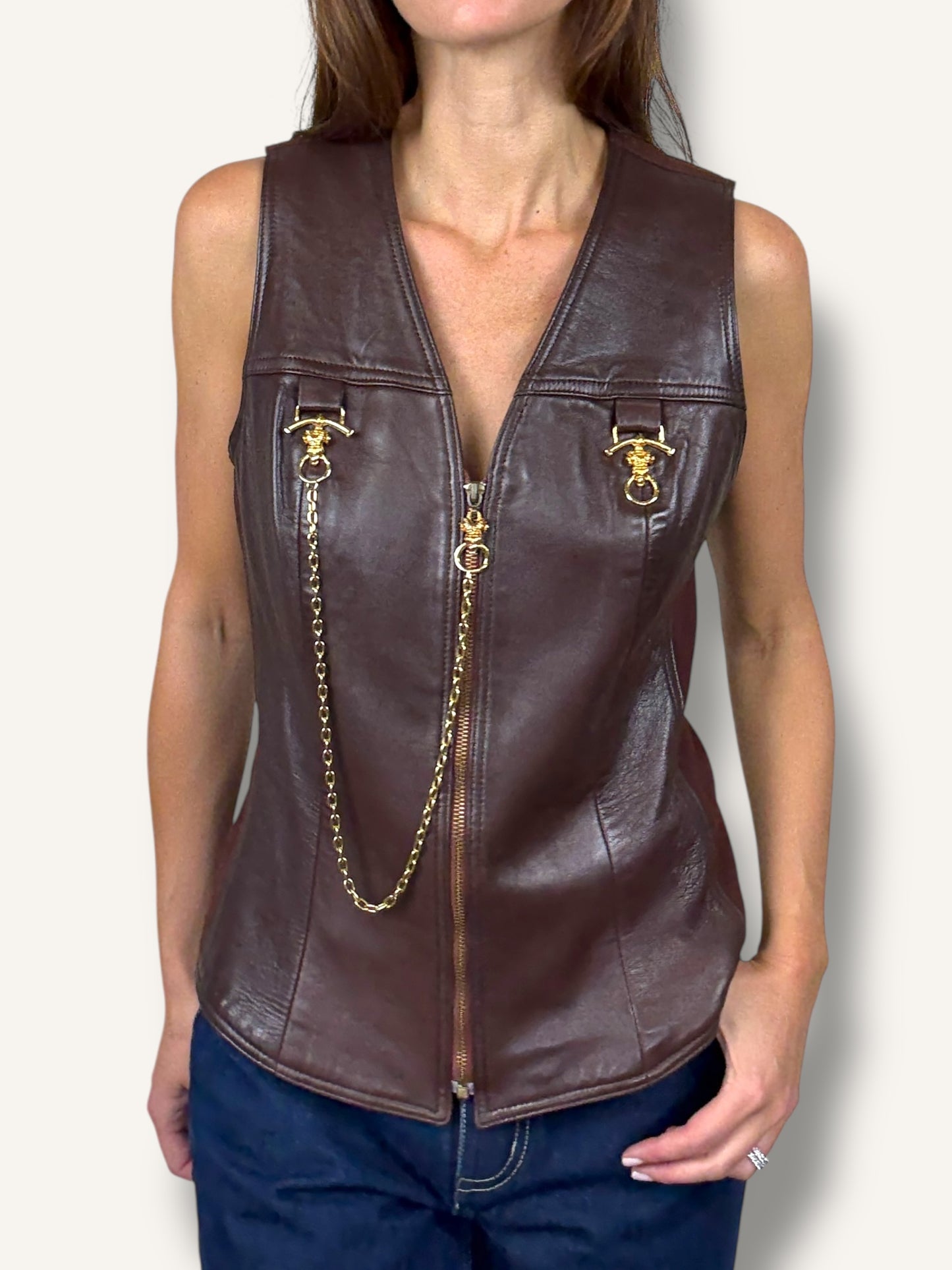 Alberto Makali Leather Vest