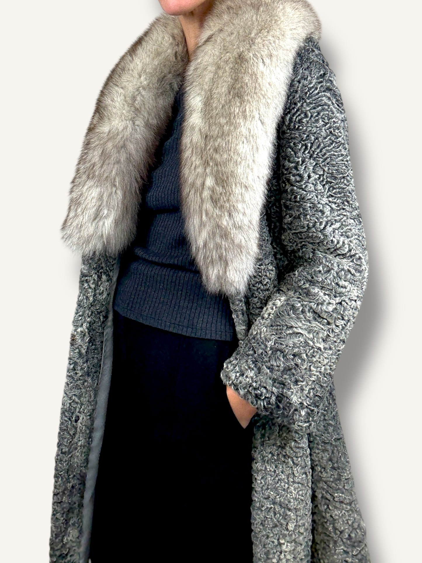 Lambskin and Mink Coat