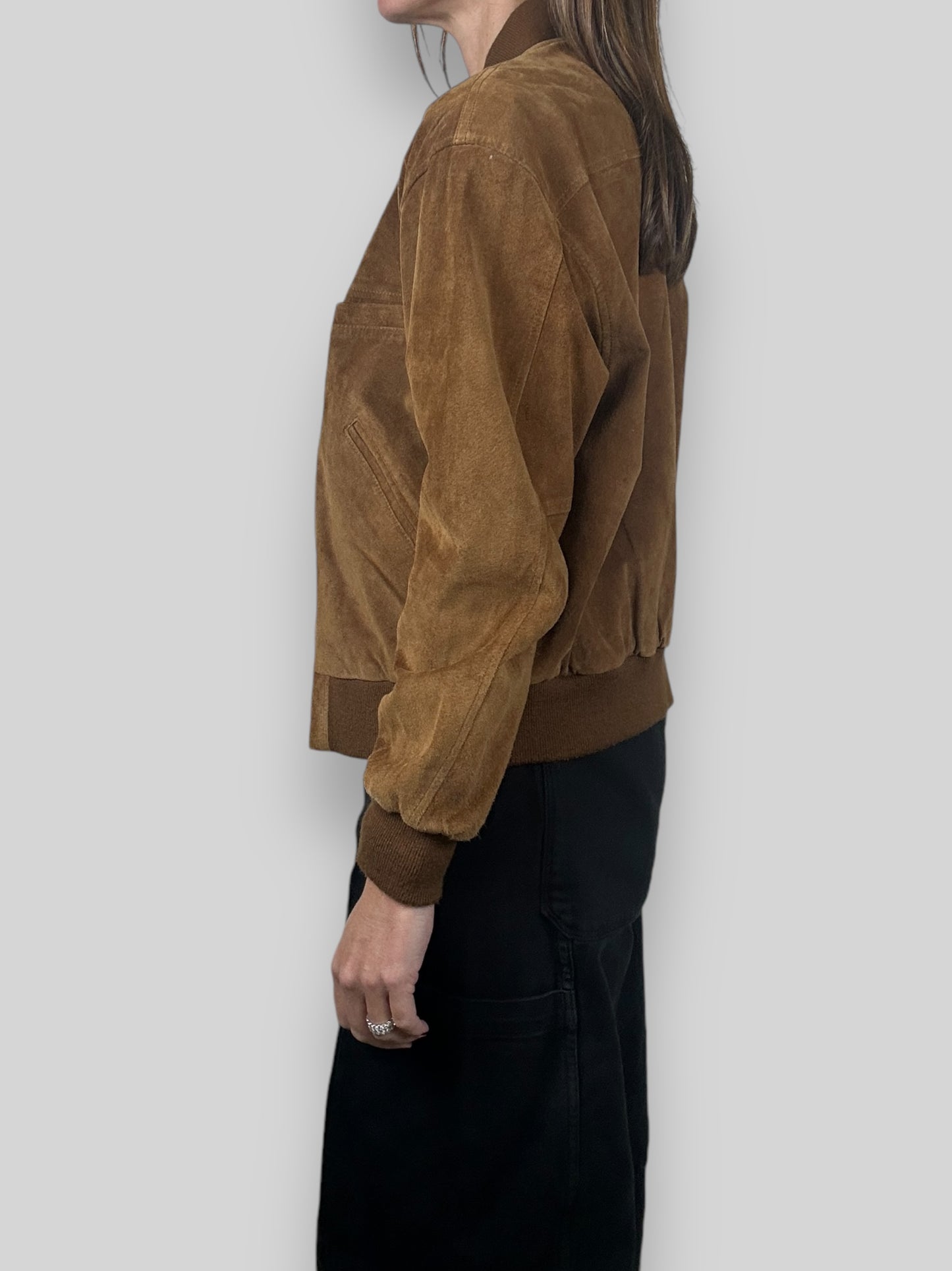 Suede Bomber Jacket