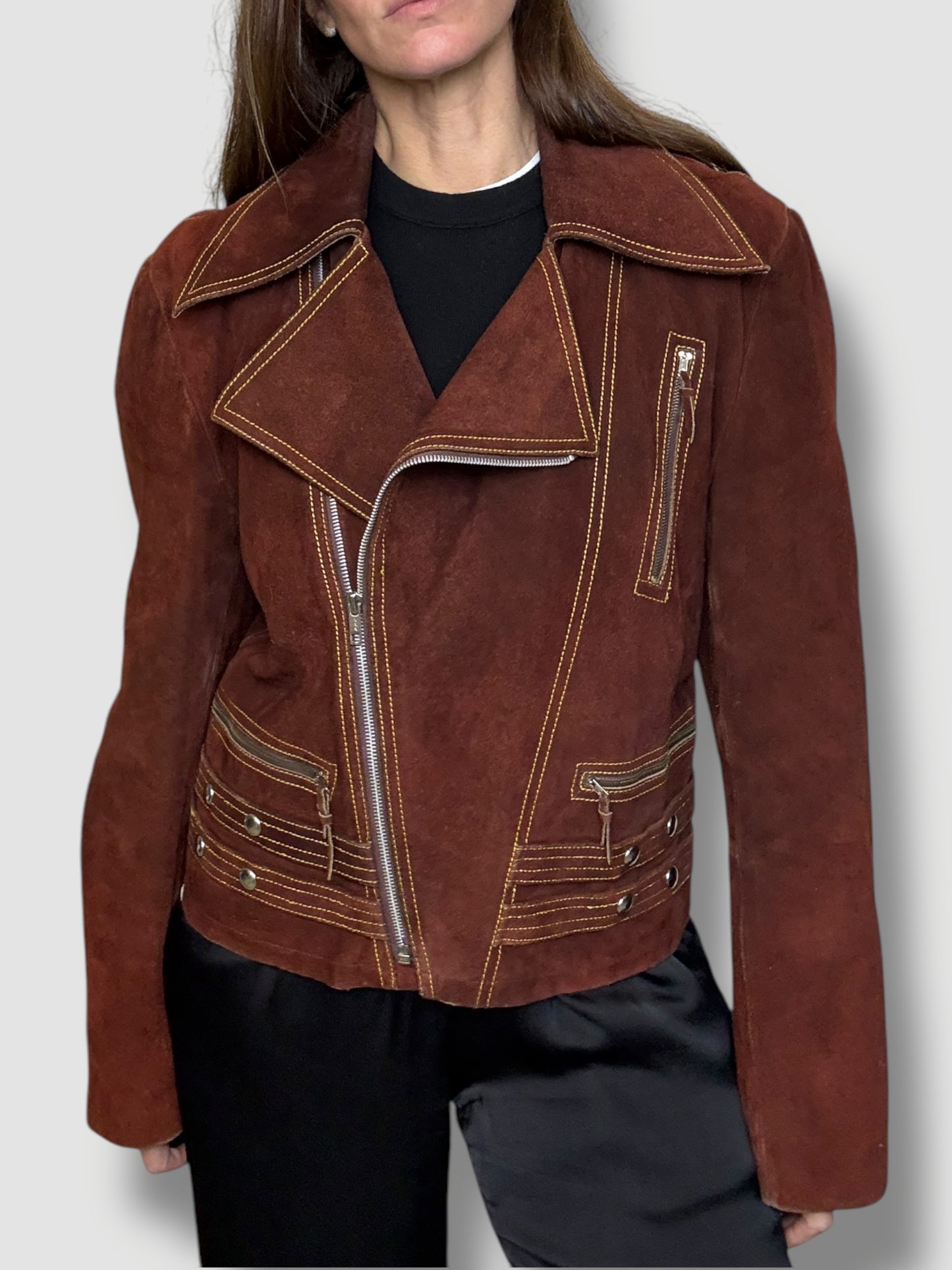 Suede Moto Jacket