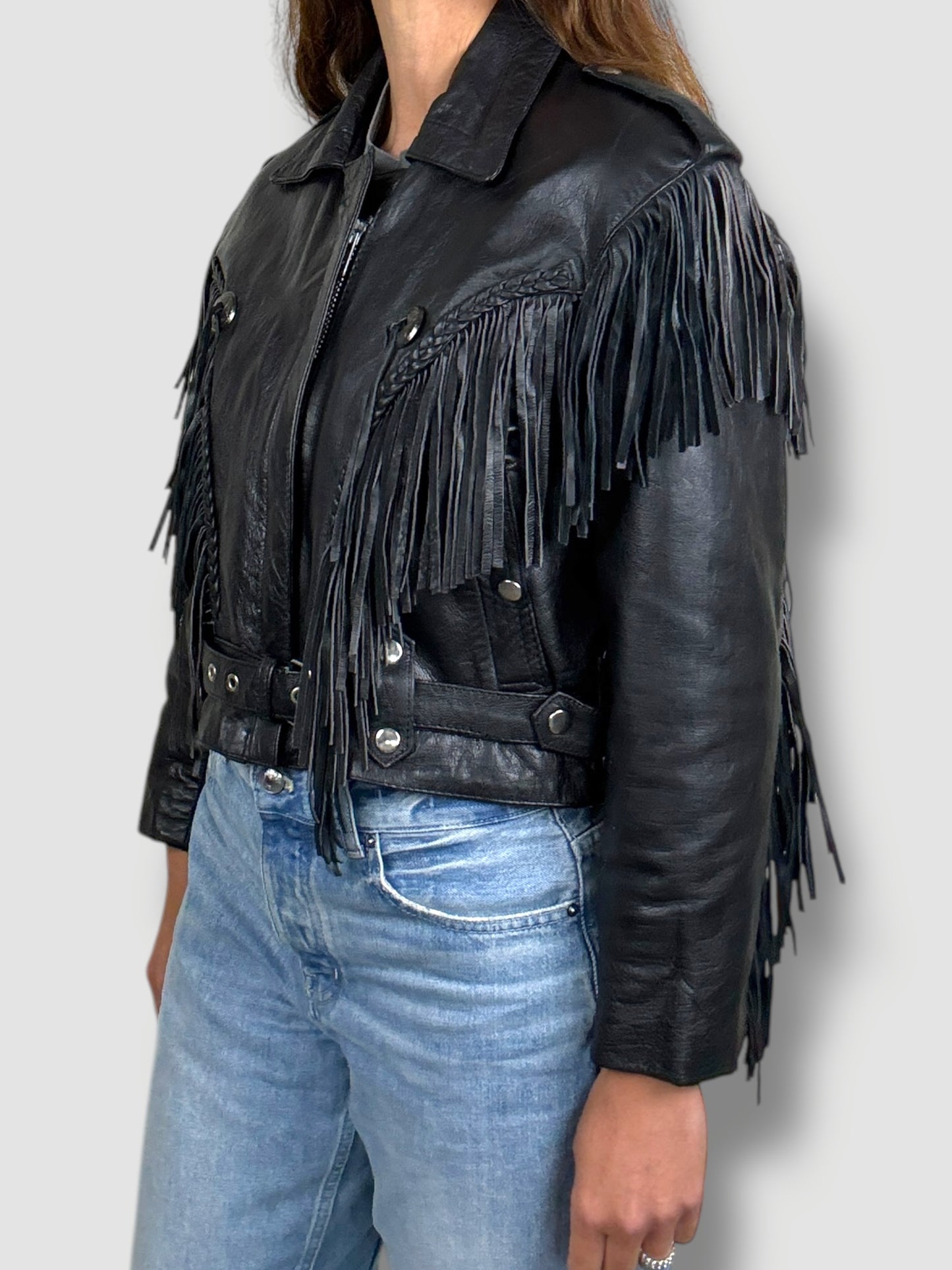 Fringe Leather Jacket