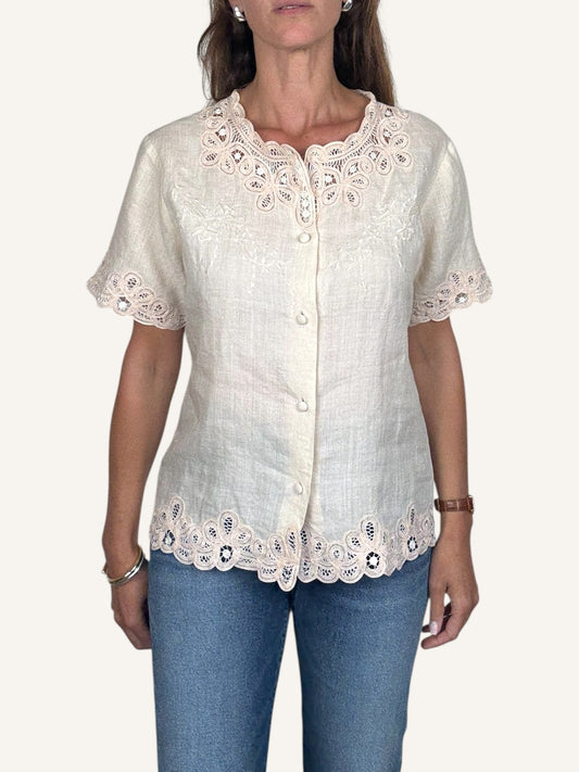 Blush Embroidered Blouse