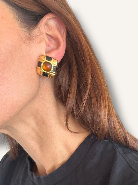 Monet Amber Earrings