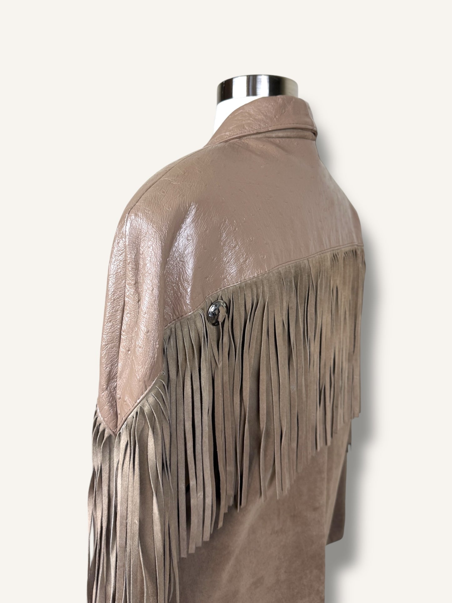 Fringe Beige Coat
