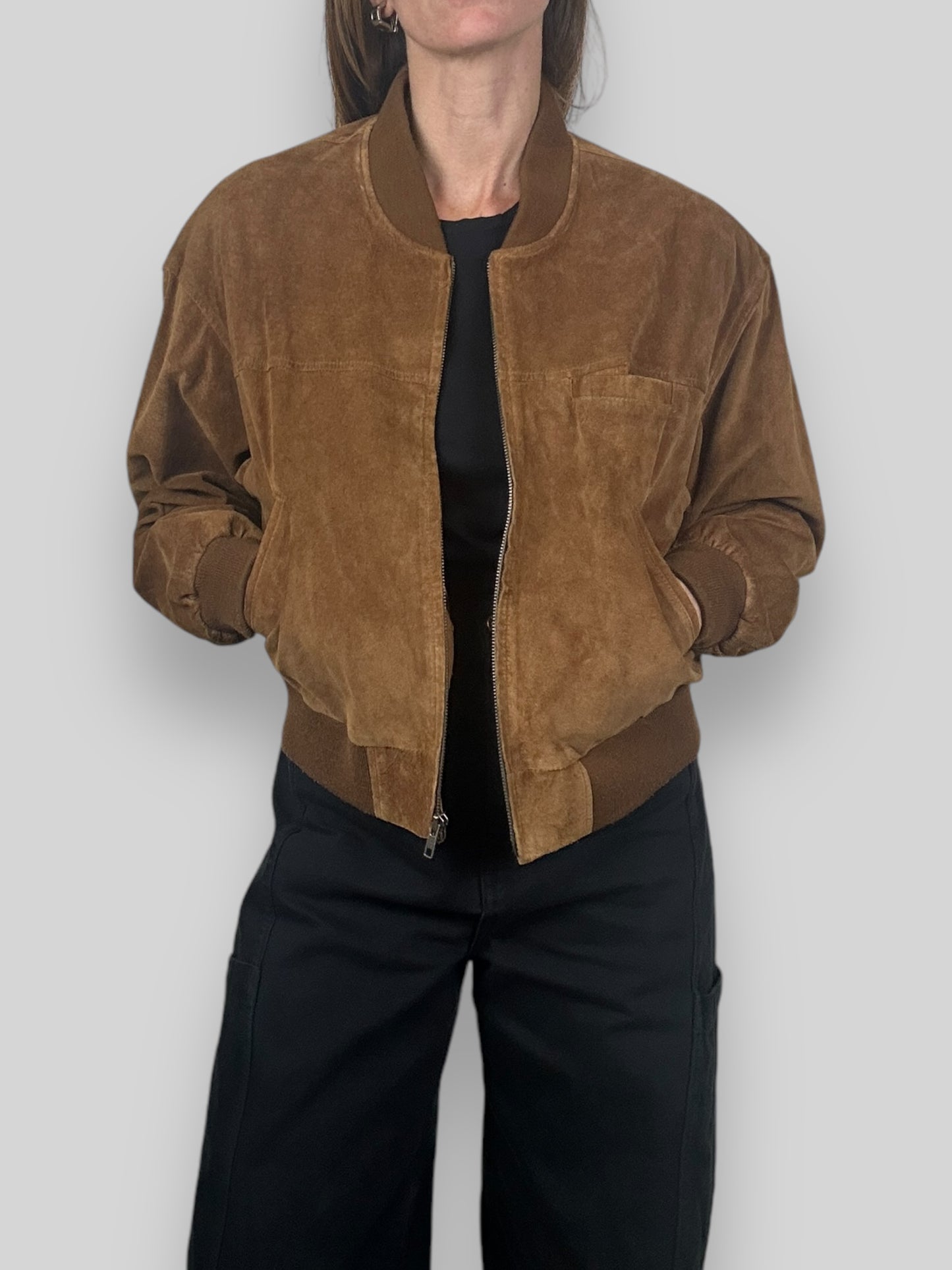 Suede Bomber Jacket