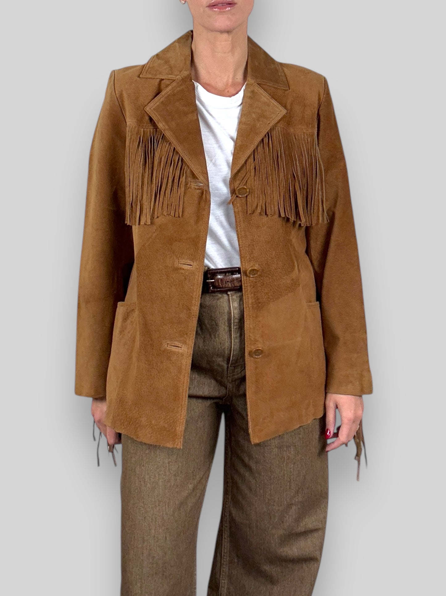 Suede Fringe Jacket