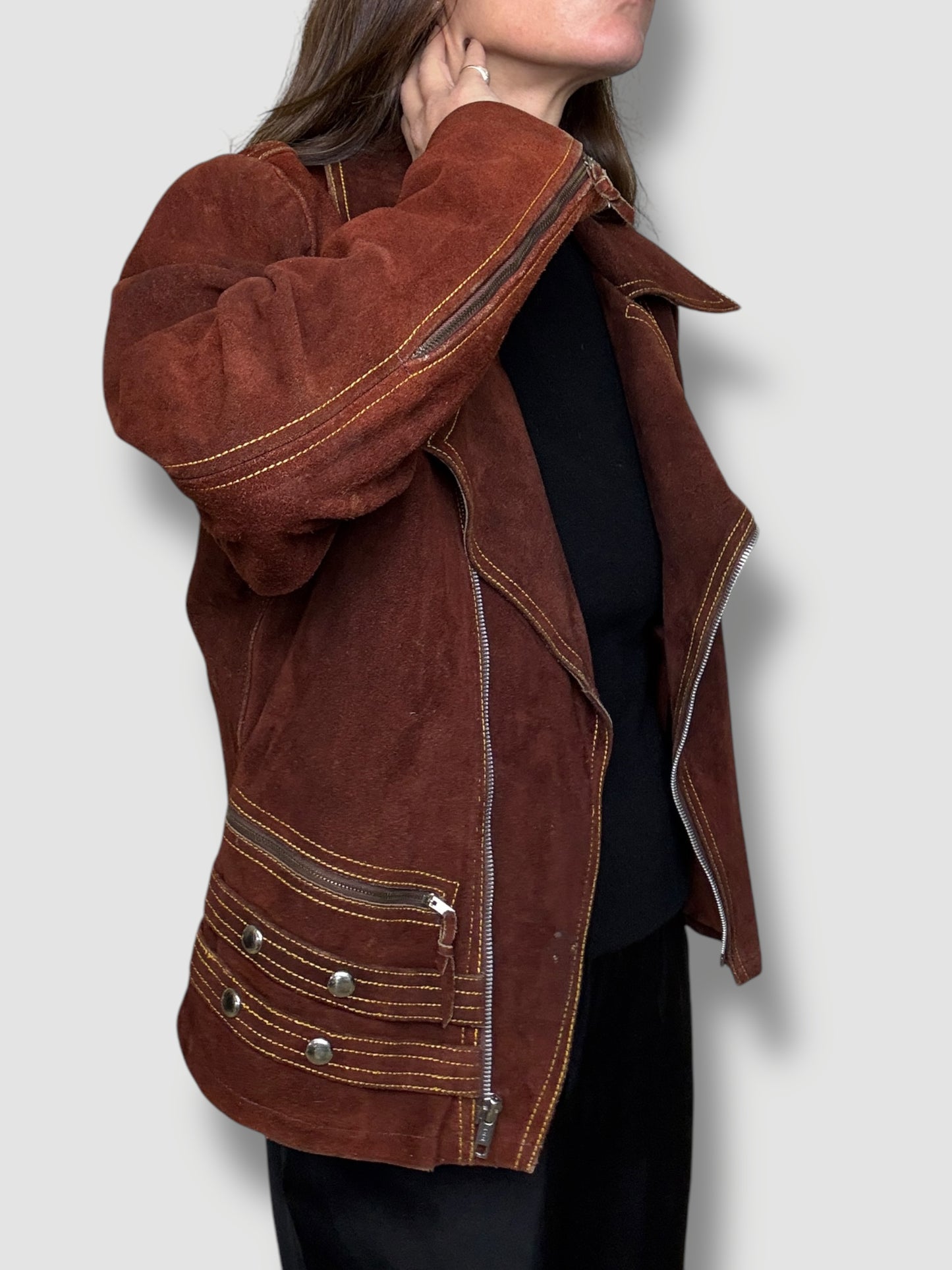 Suede Moto Jacket