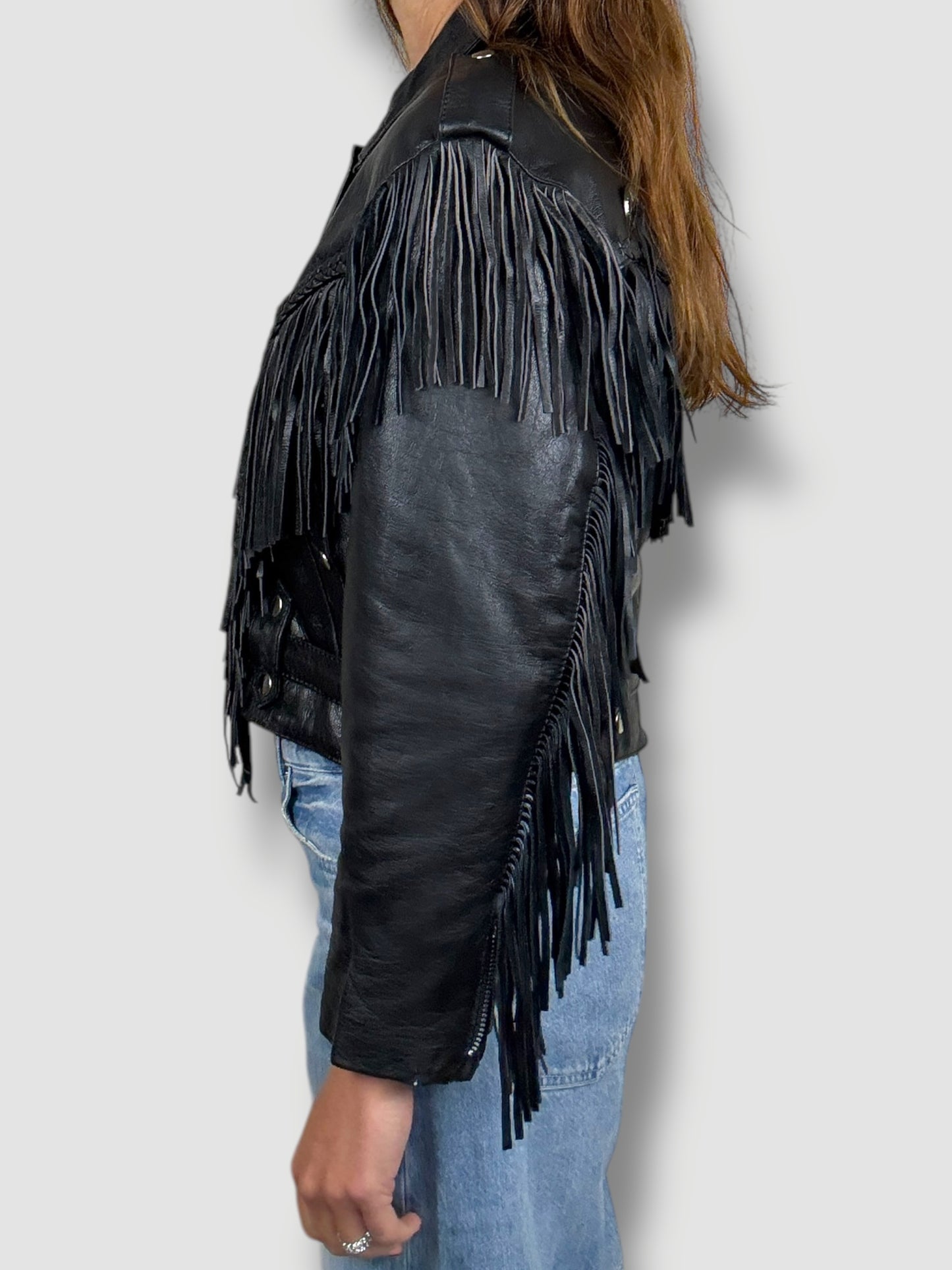 Fringe Leather Jacket
