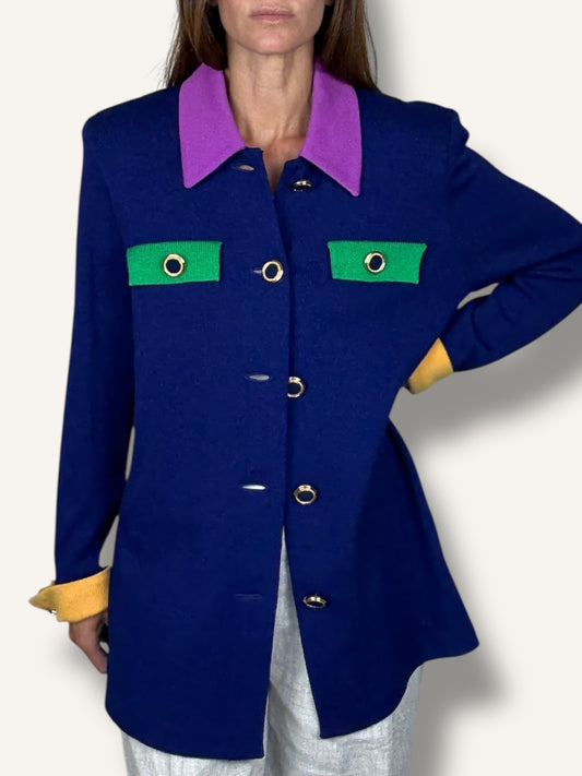 Color block Knit Jacket
