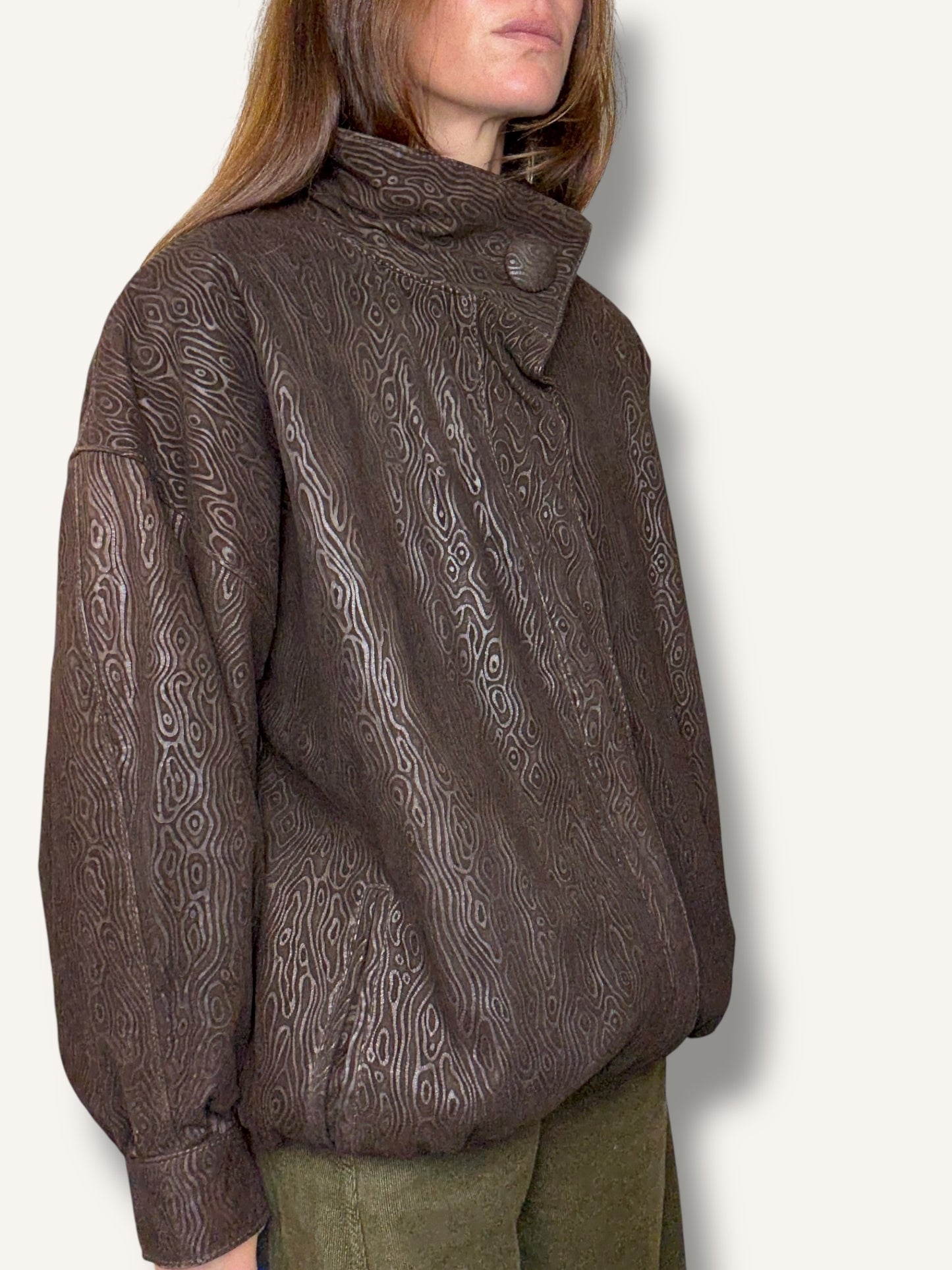 Espresso Leather Bomber