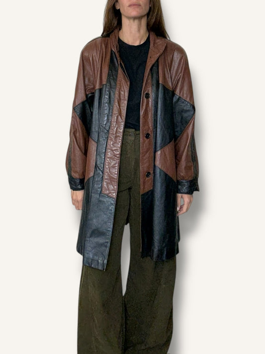 Patchwork Leather Jacket