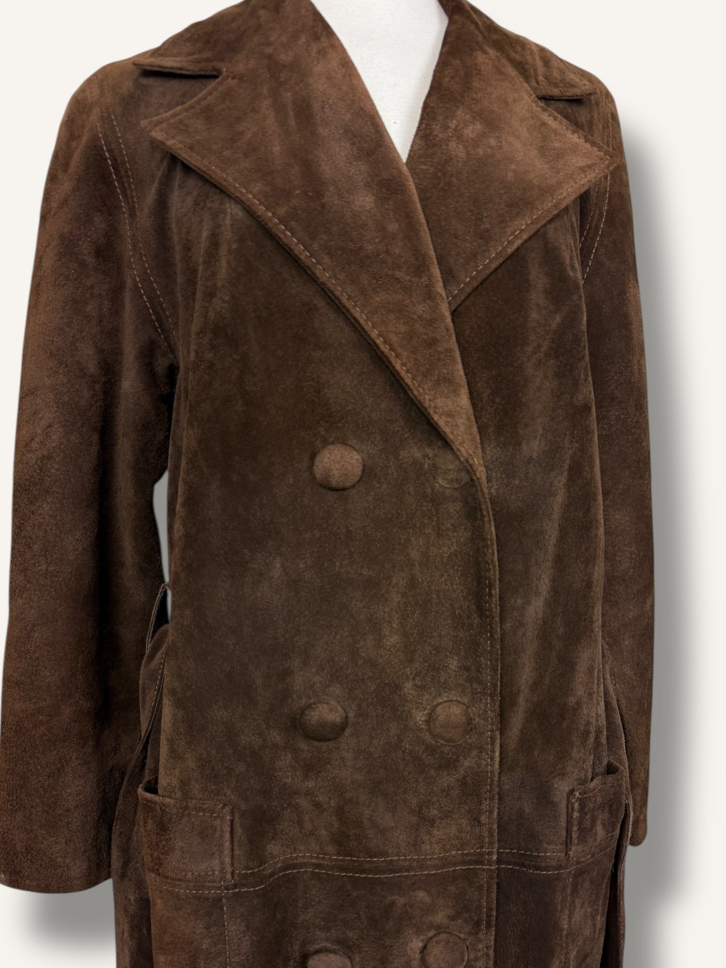Suede Trench Coat