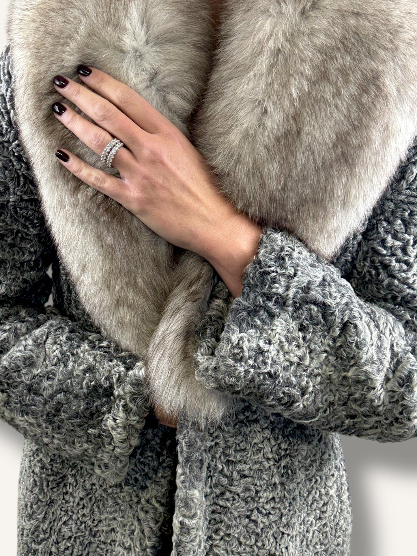 Lambskin and Mink Coat