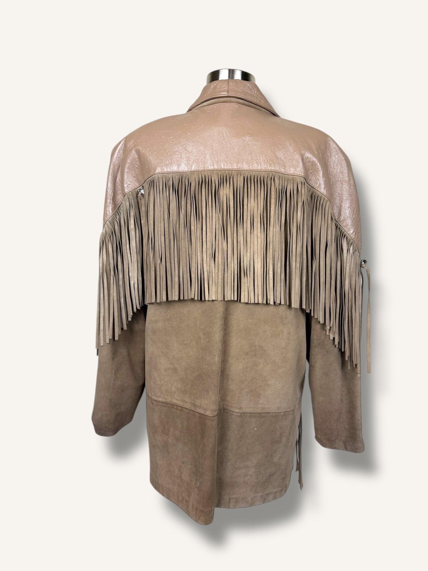 Fringe Beige Coat