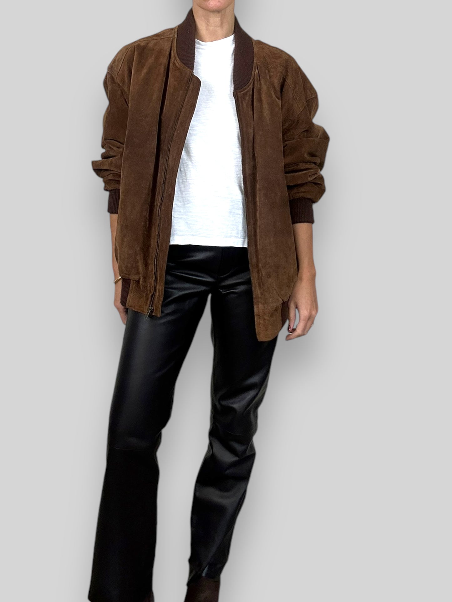 Suede Bomber Jacket