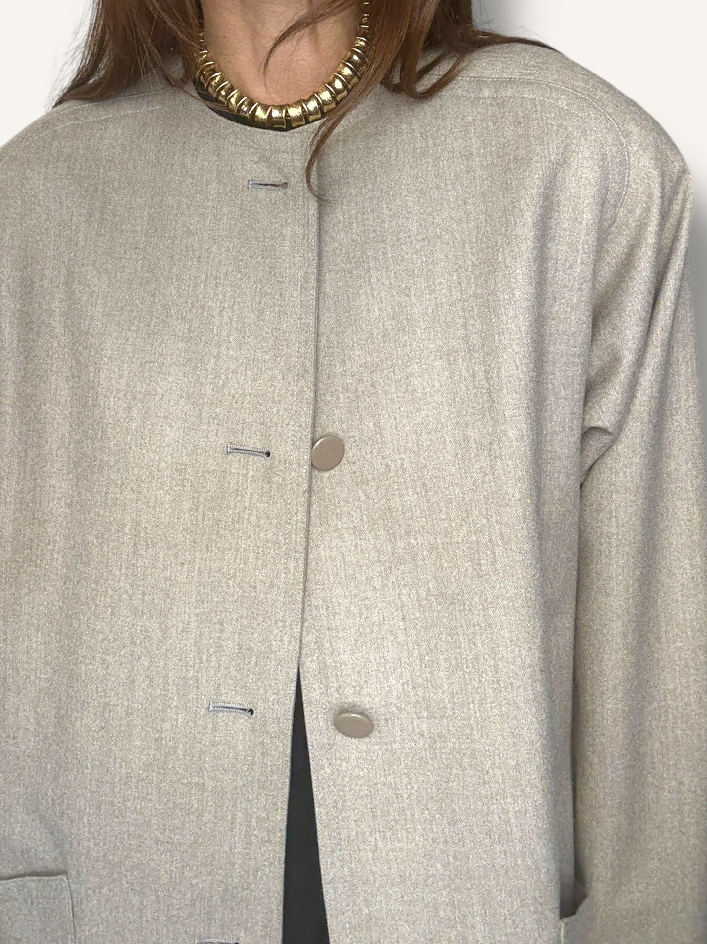 Taupe Boxy Coat
