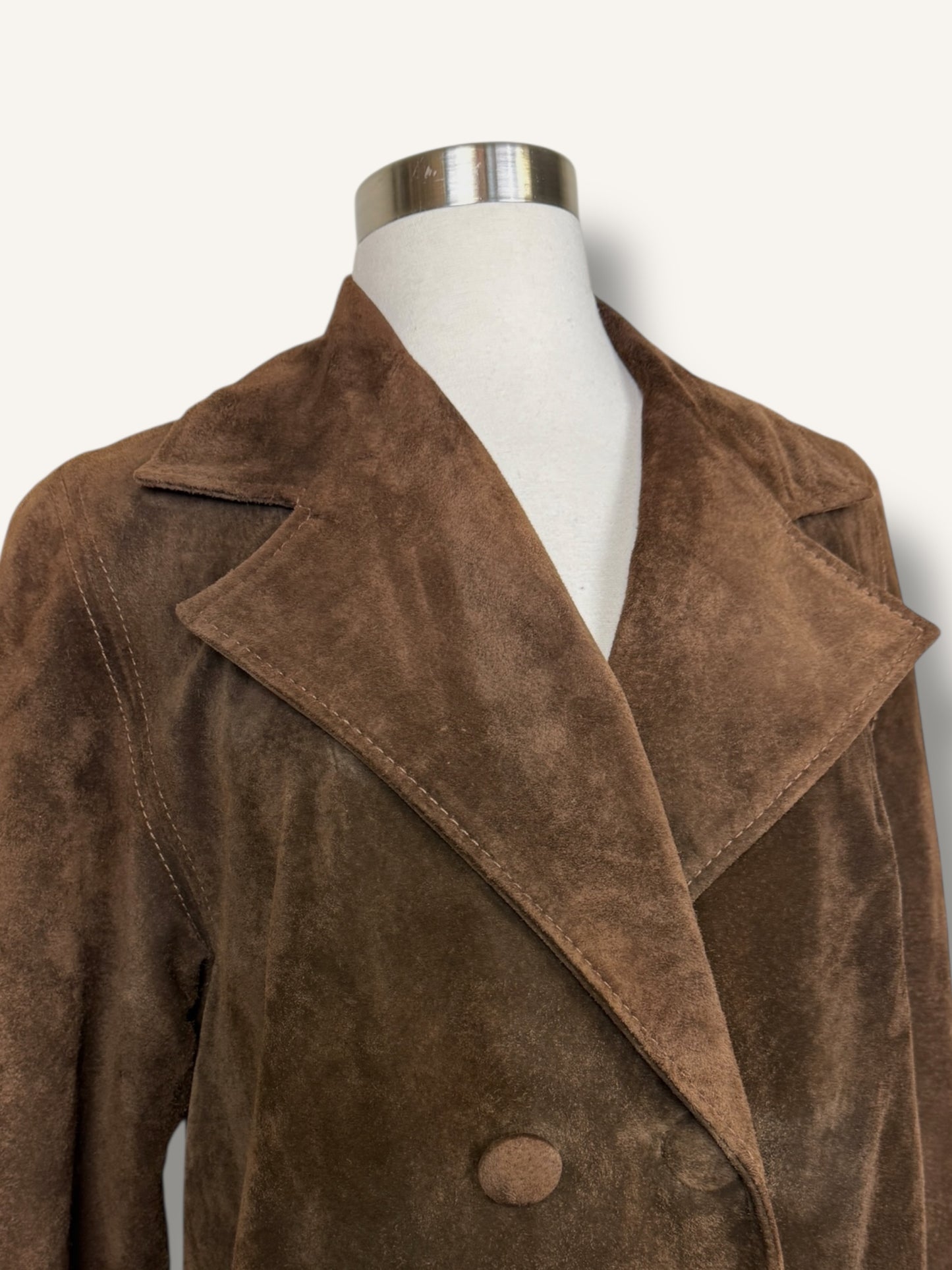 Suede Trench Coat