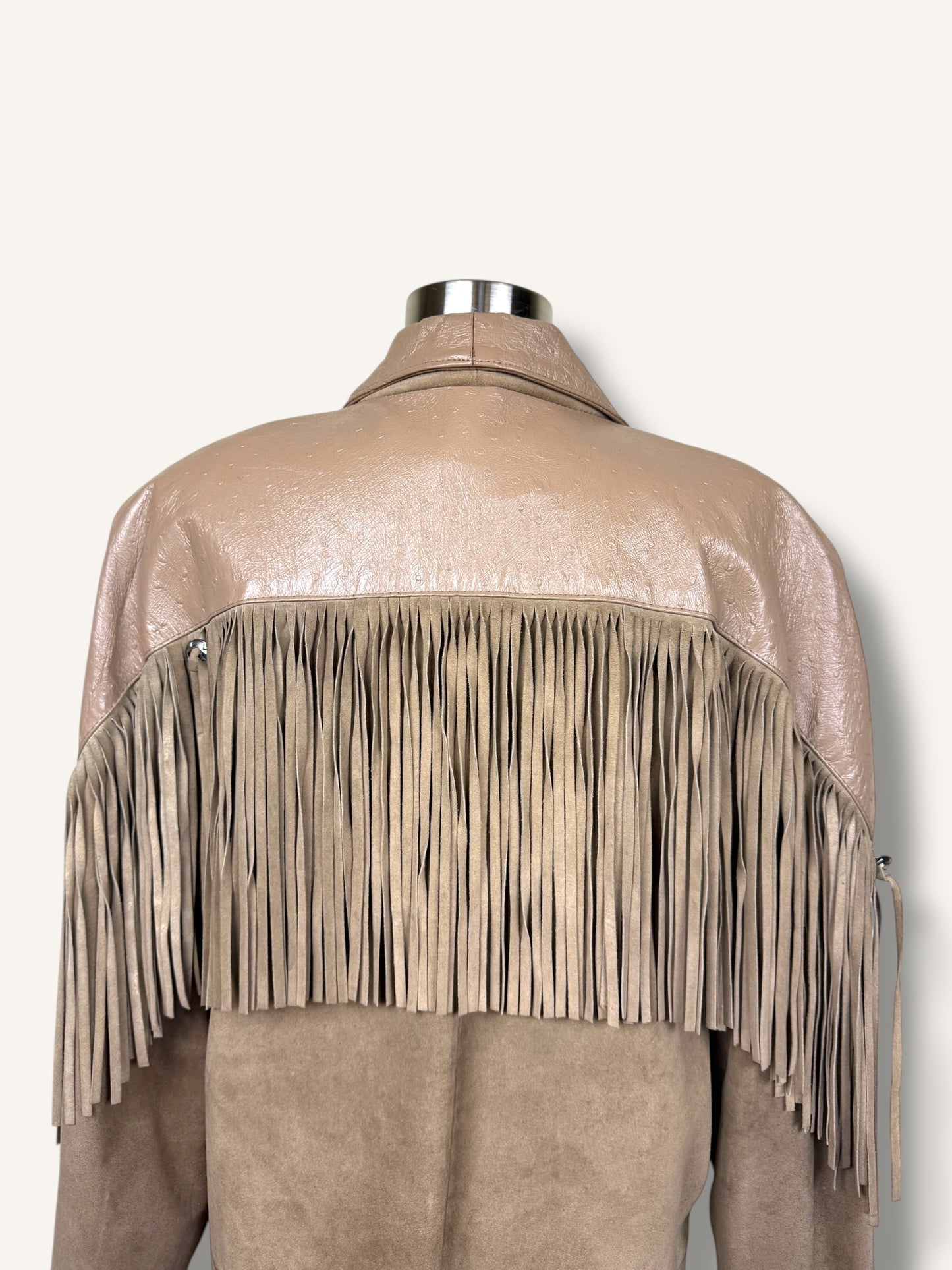 Fringe Beige Coat