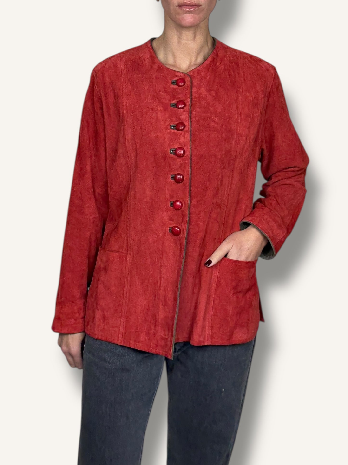 Terracotta Suede Jacket