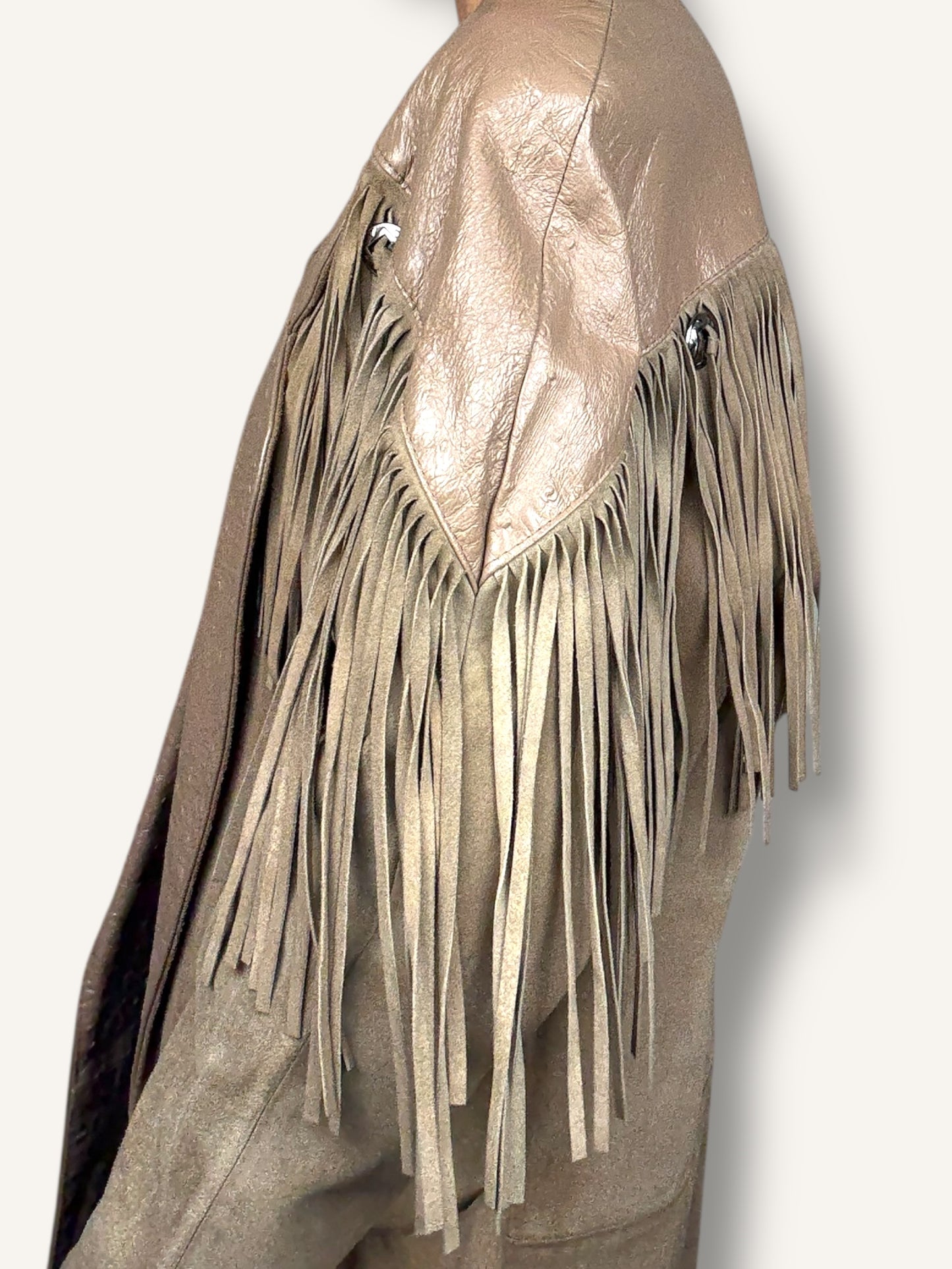 Fringe Beige Coat