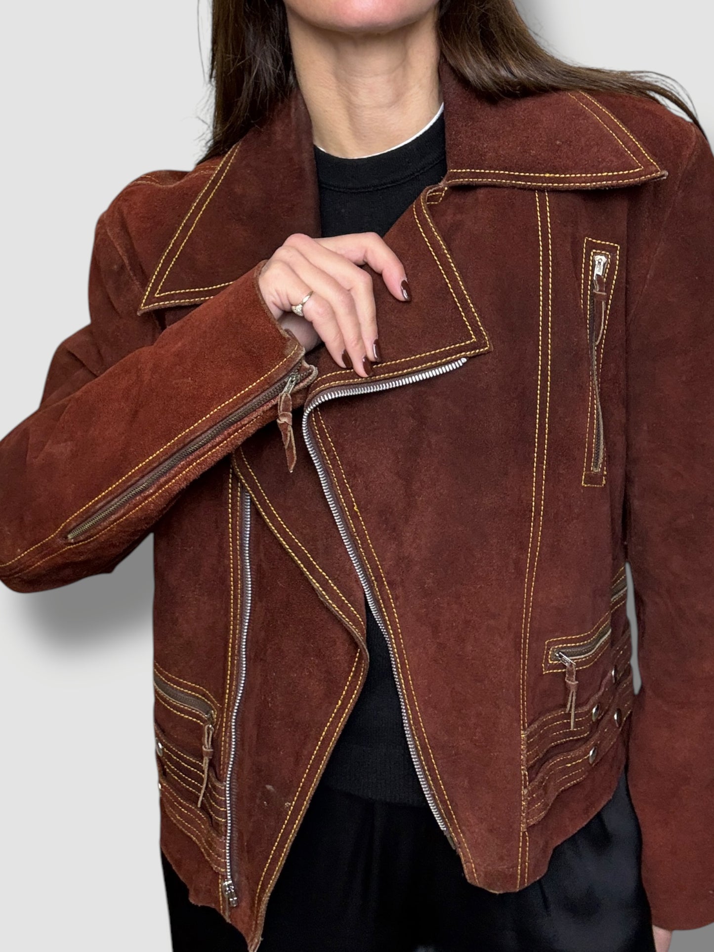 Suede Moto Jacket