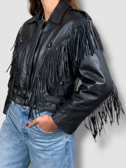 Fringe Leather Jacket