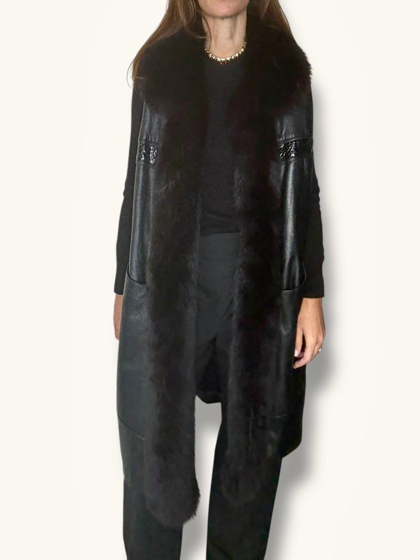 Leather & Fur Vest