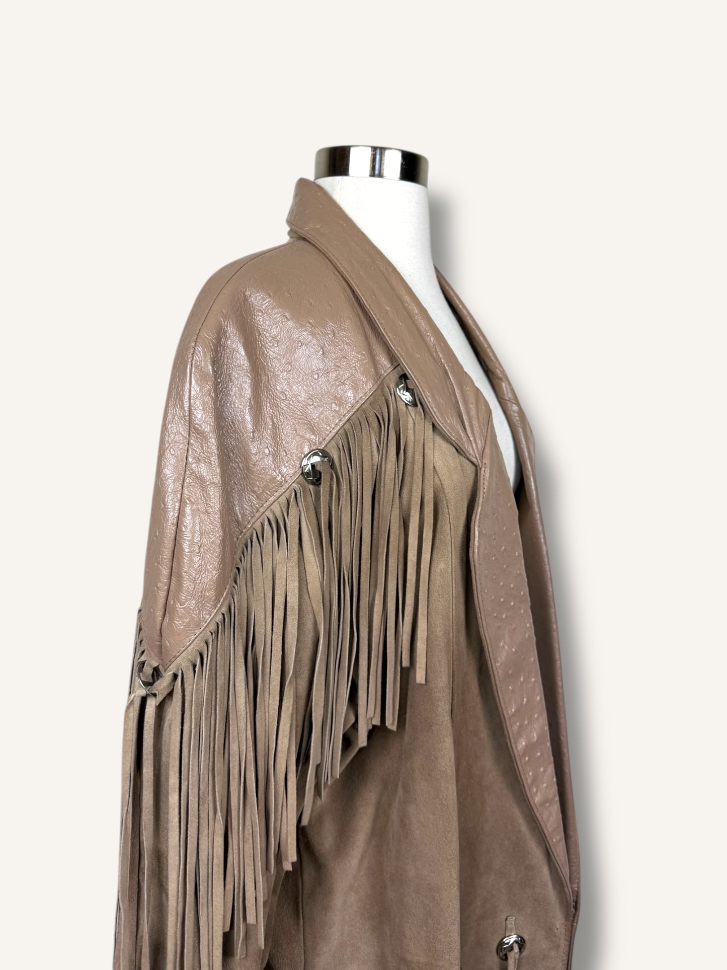 Fringe Beige Coat