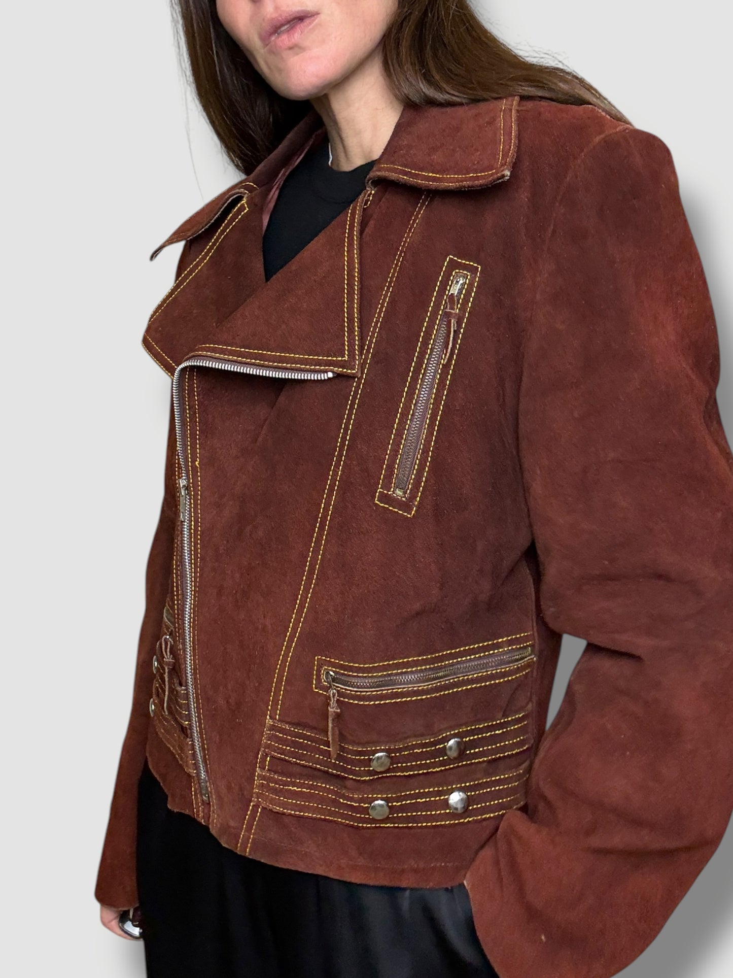 Suede Moto Jacket