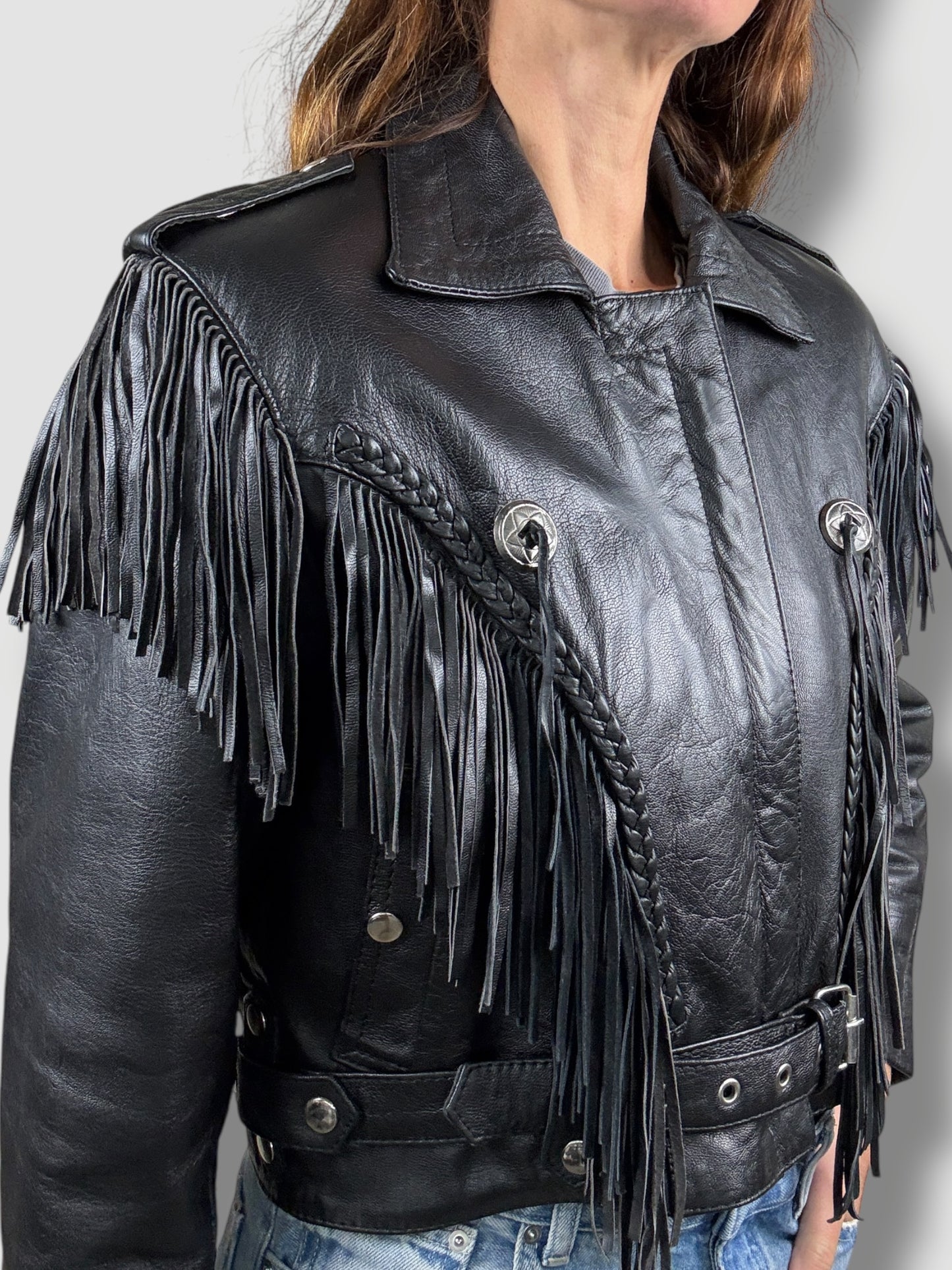 Fringe Leather Jacket