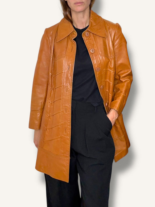 70's Leather Coat