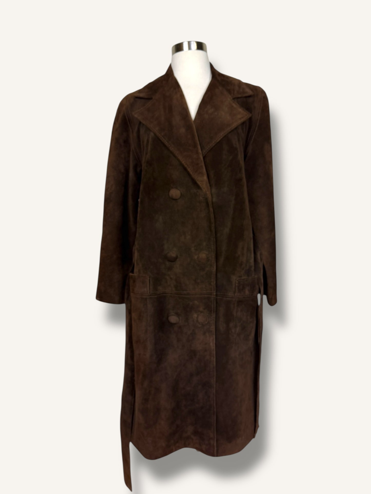 Suede Trench Coat