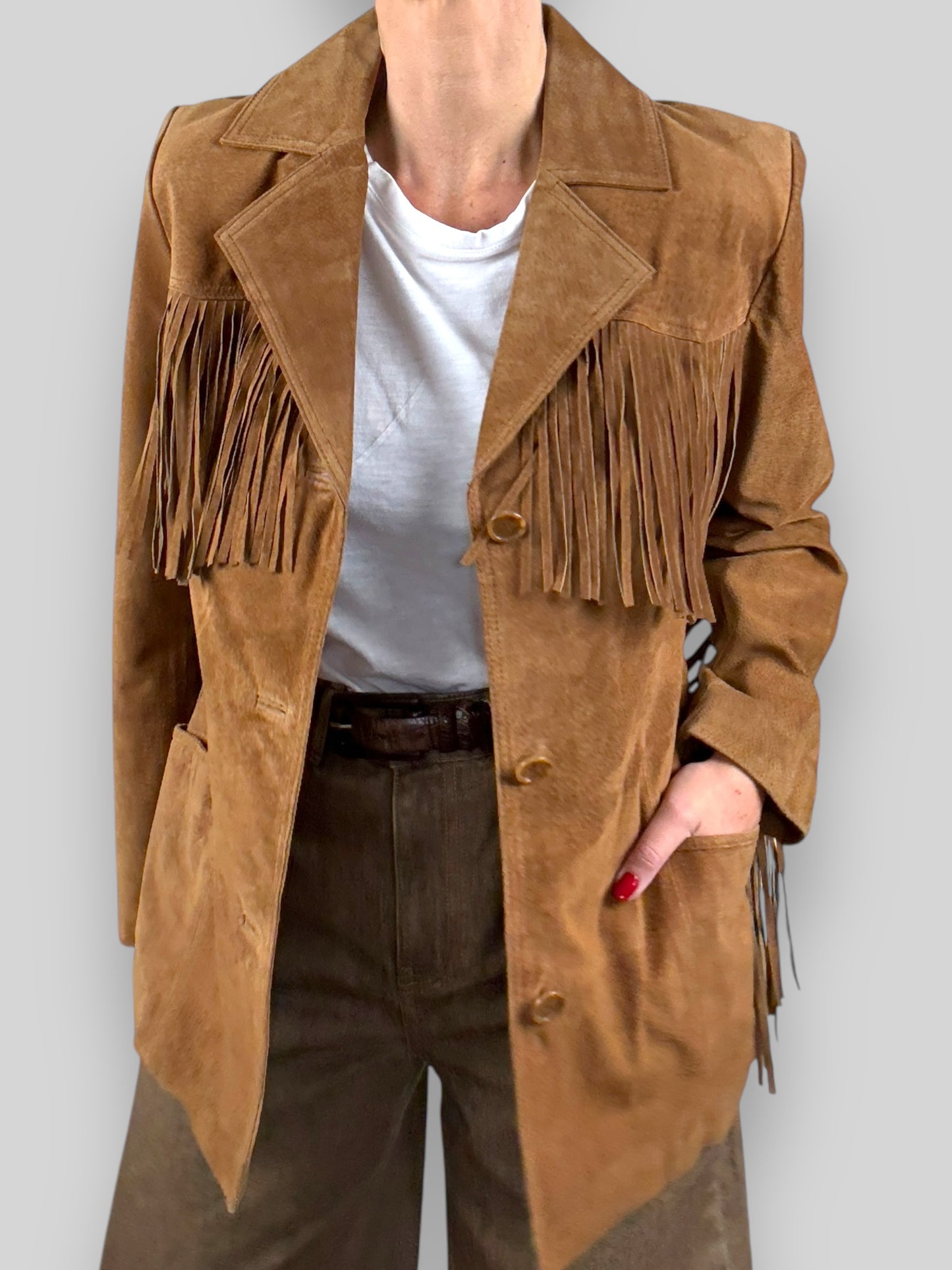 Suede Fringe Jacket