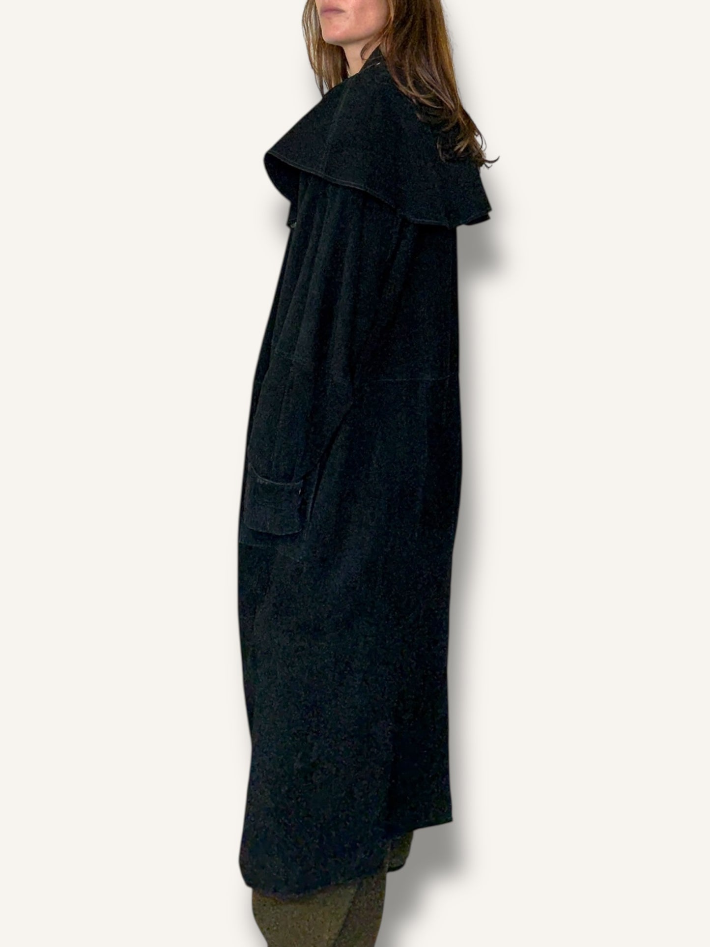 Long Suede Trench